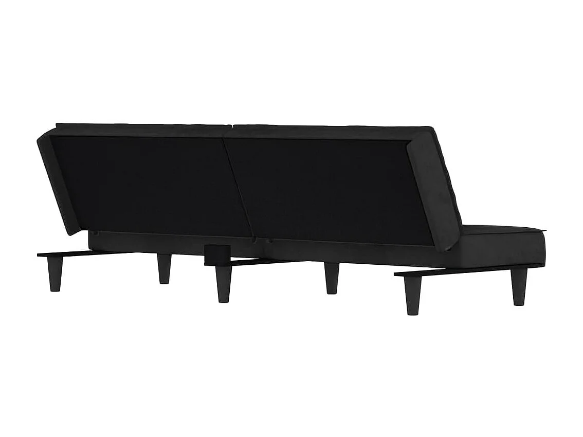 Dunkelgraues Samtschlafsofa