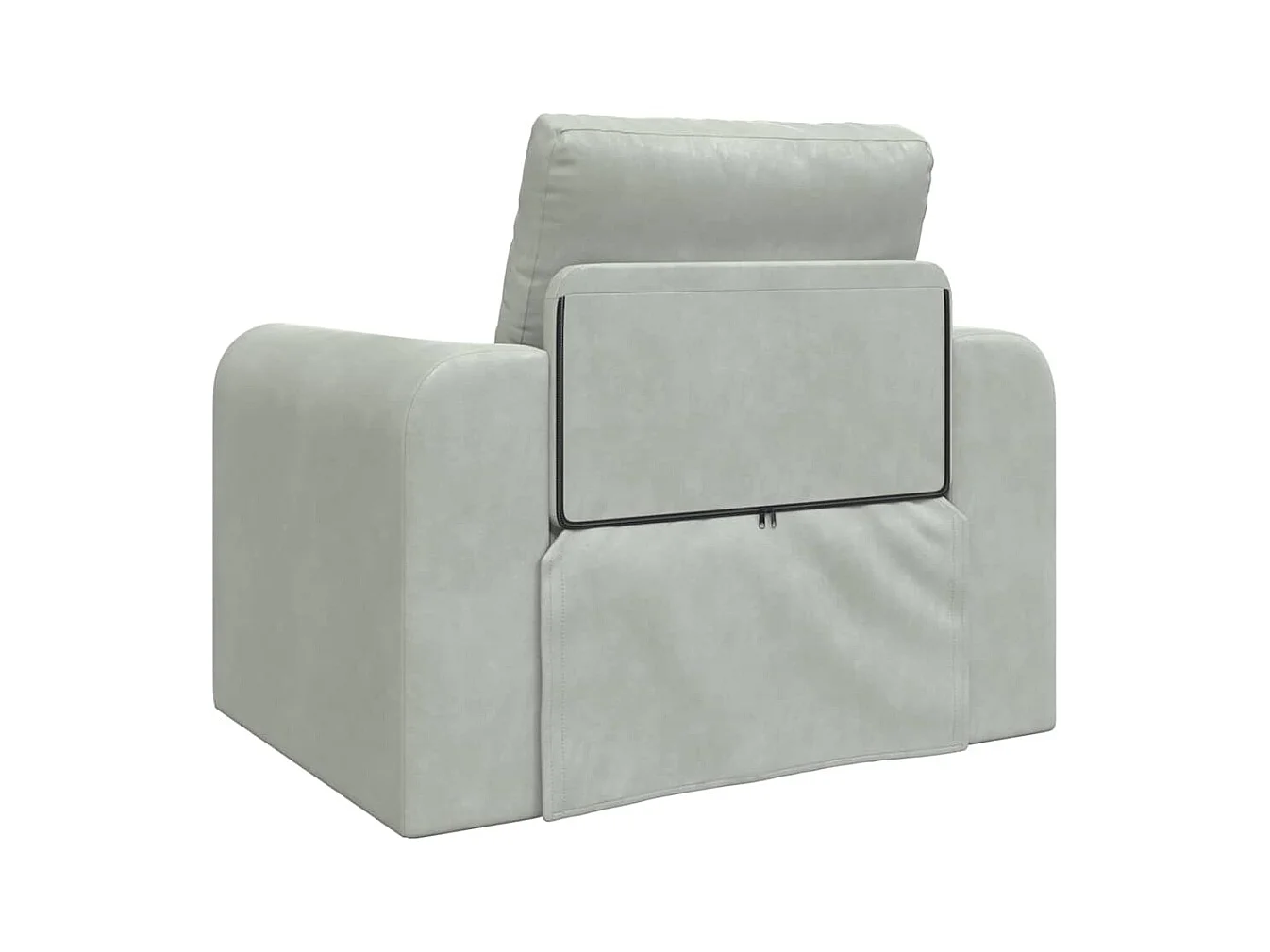 Divano letto grigio chiaro 98 x 71 x 83 cm in velluto