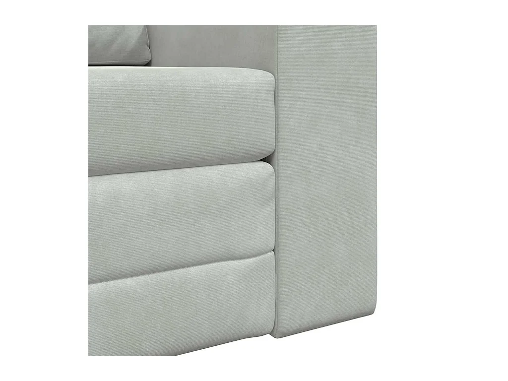 Divano letto grigio chiaro 98 x 71 x 83 cm in velluto