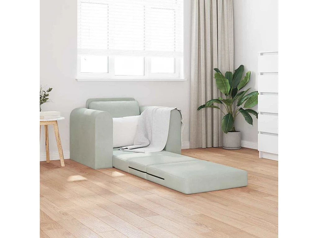 Canapé-Lit Gris clair 98 x 71 x 83 cm Velours