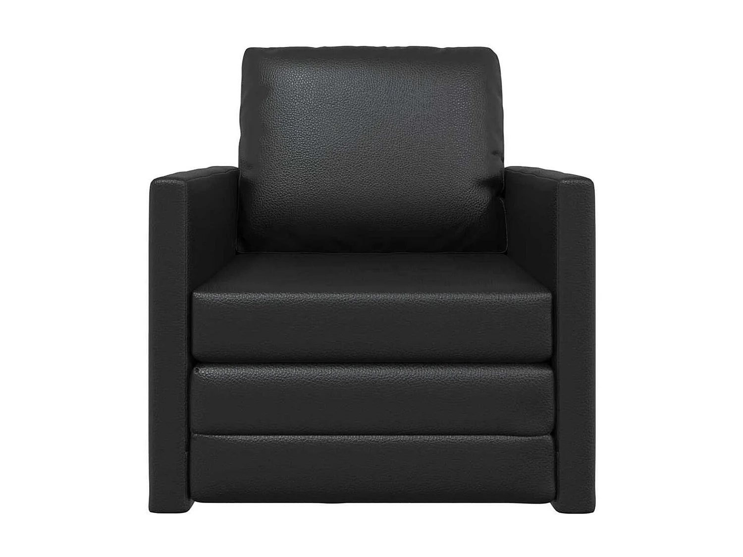 Slaapbank Vloer met Kussen Zwart 74 x 77 x 81 cm Kunstleer