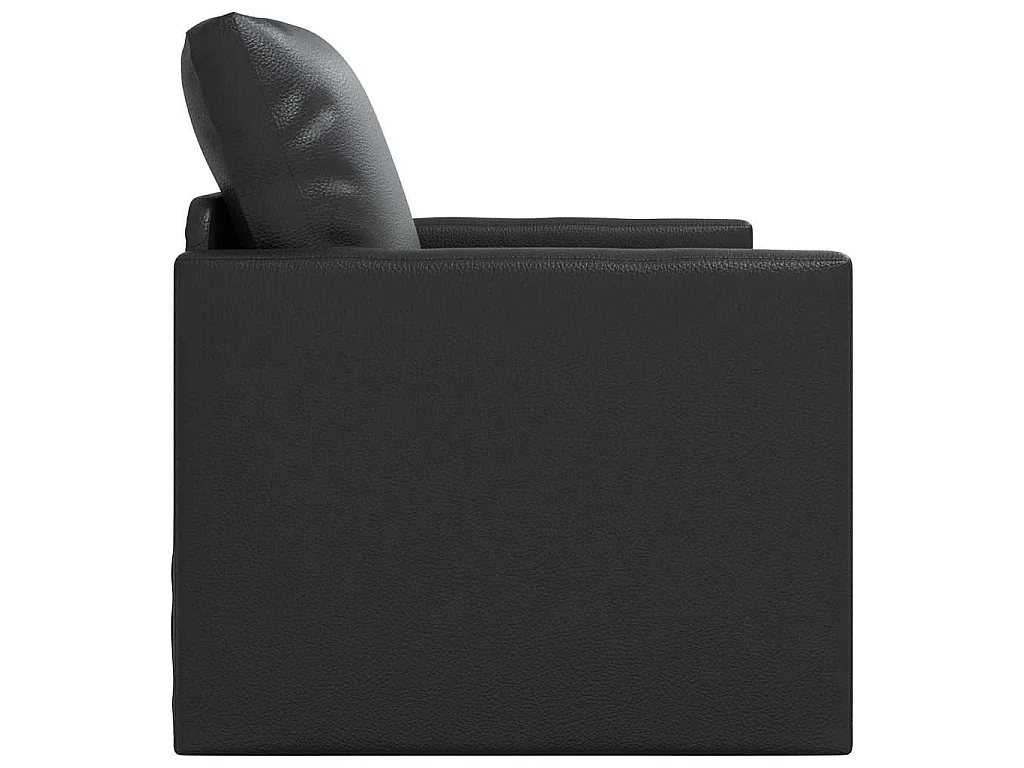 Sofa Lit de Sol avec coussin Noir 74 x 77 x 81 cm Faux cuir