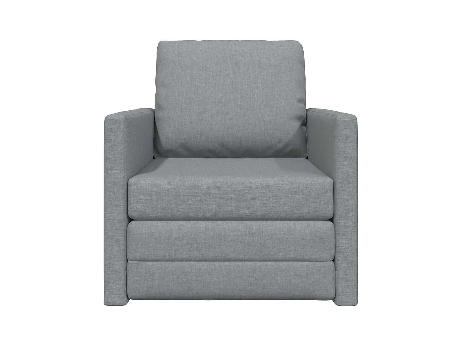 Divano letto con cuscino Tessuto grigio chiaro 74 x 77 x 81 cm