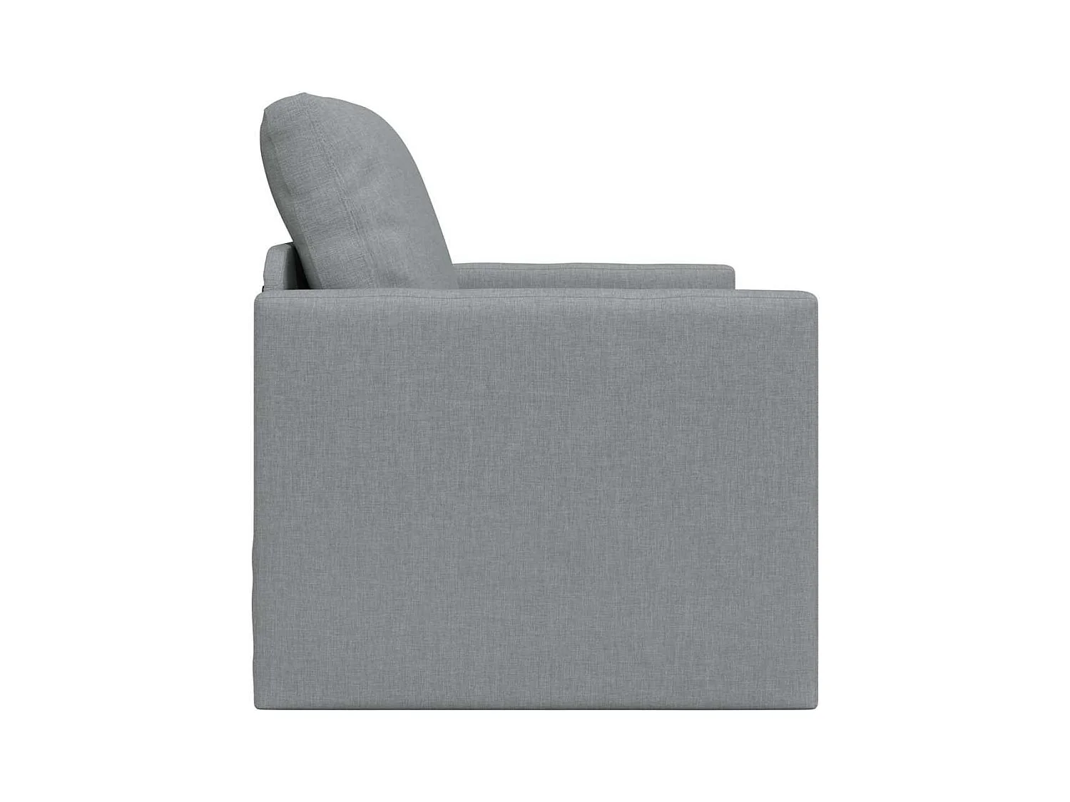 Divano letto con cuscino Tessuto grigio chiaro 74 x 77 x 81 cm