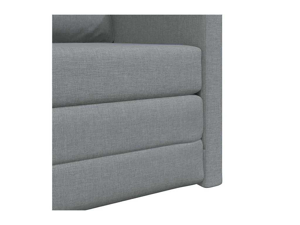 Divano letto con cuscino Tessuto grigio chiaro 74 x 77 x 81 cm