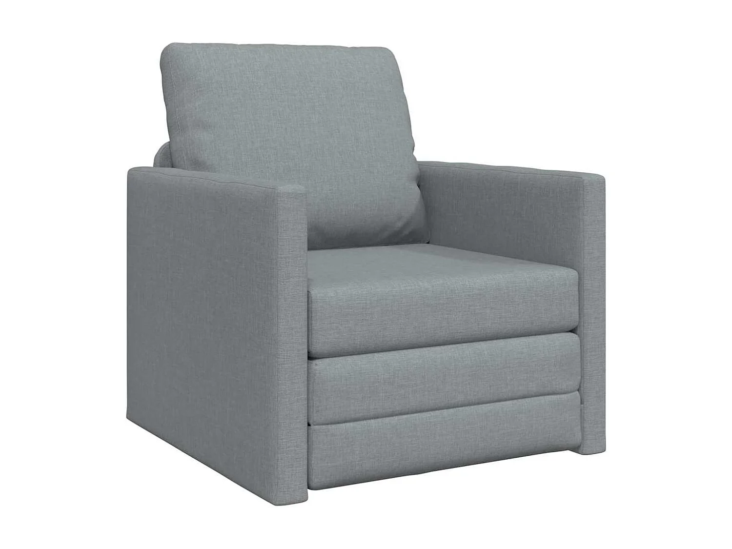 Canapé-lit avec coussin Gris clair 74 x 77 x 81 cm tissu