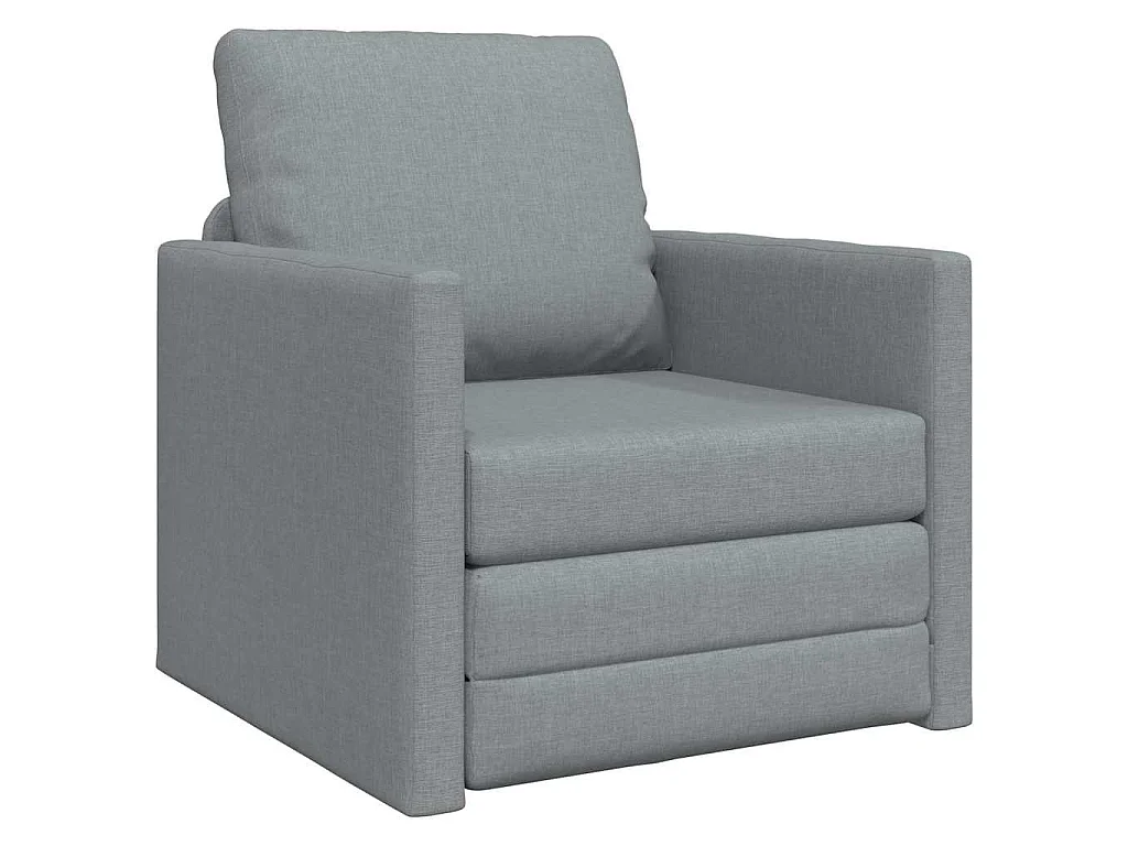 Canapé-lit avec coussin Gris clair 74 x 77 x 81 cm tissu