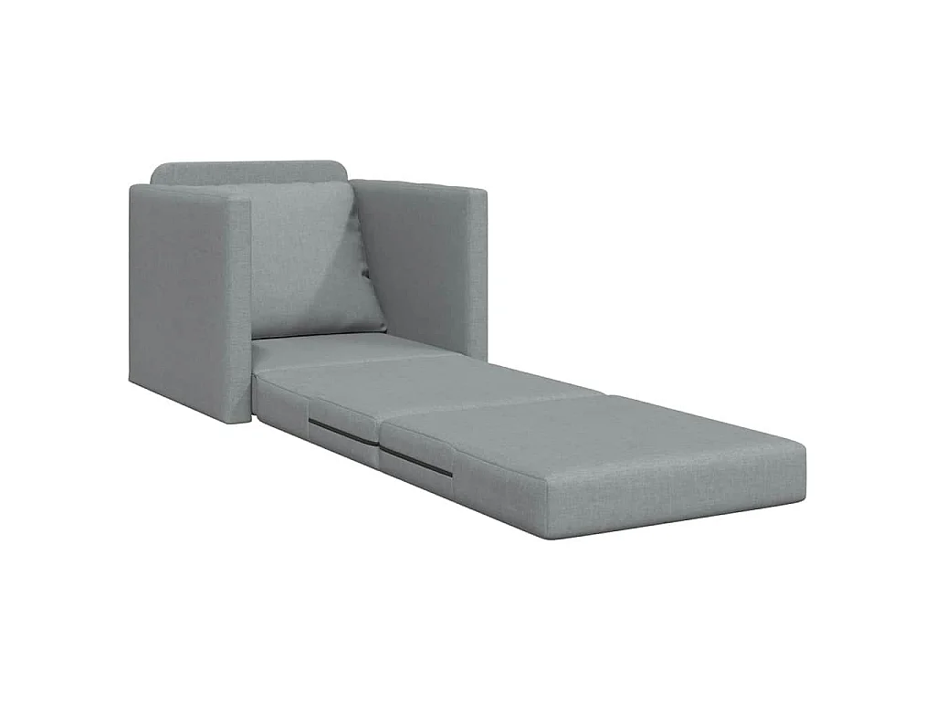 Canapé-lit avec coussin Gris clair 74 x 77 x 81 cm tissu