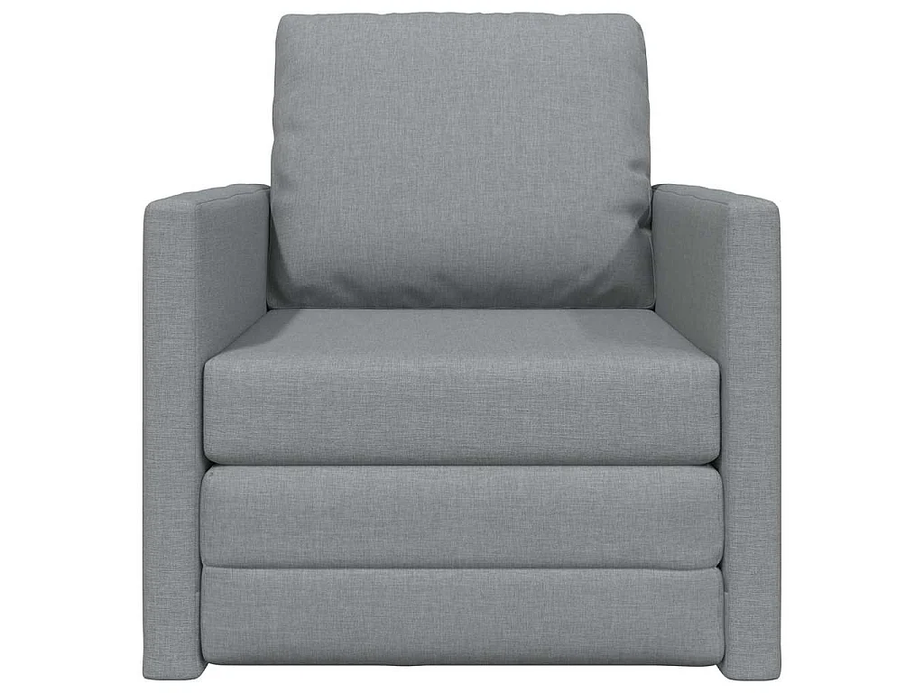 Canapé-lit avec coussin Gris clair 74 x 77 x 81 cm tissu