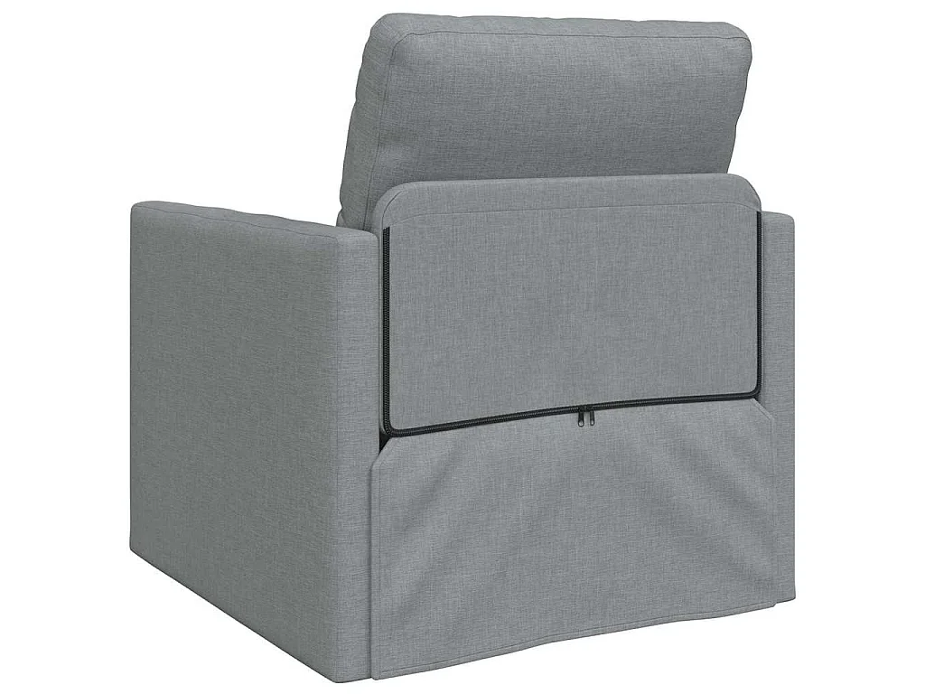 Canapé-lit avec coussin Gris clair 74 x 77 x 81 cm tissu