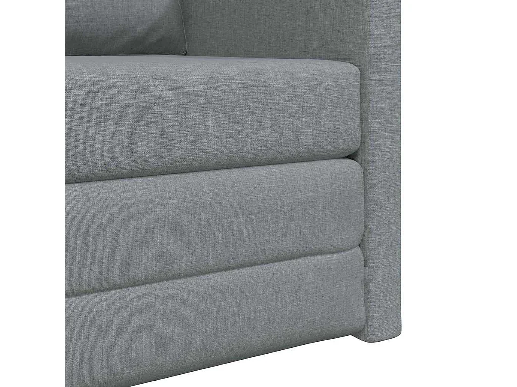 Canapé-lit avec coussin Gris clair 74 x 77 x 81 cm tissu