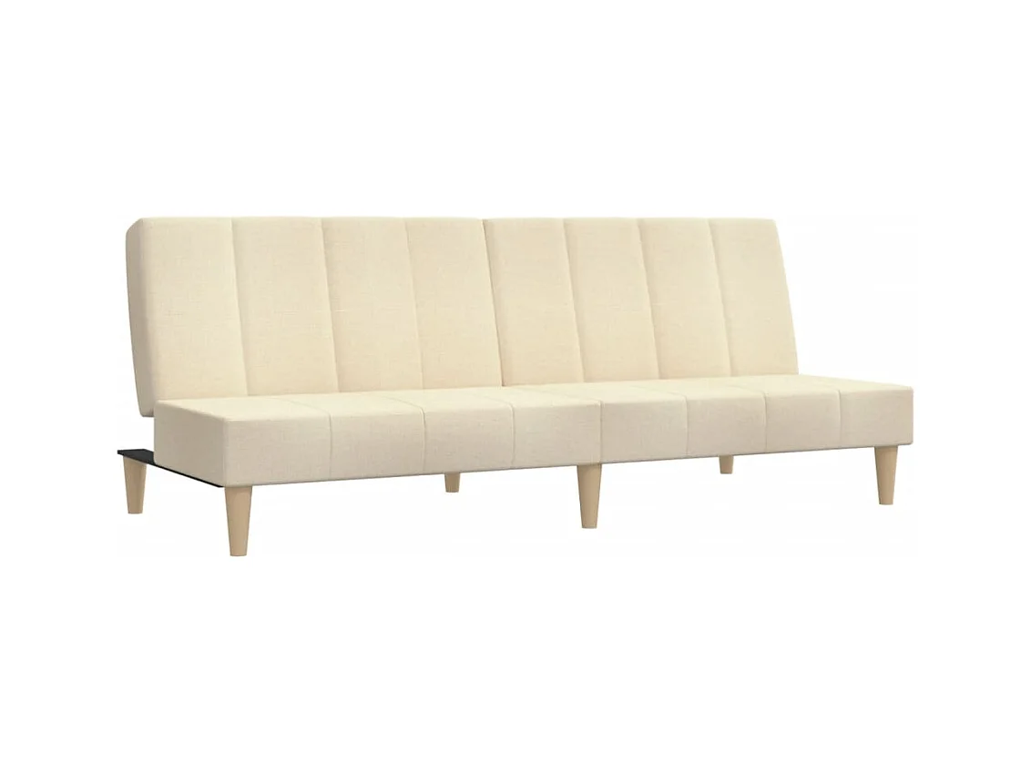 2-Sitzer-Schlafsofa aus cremefarbenem Stoff