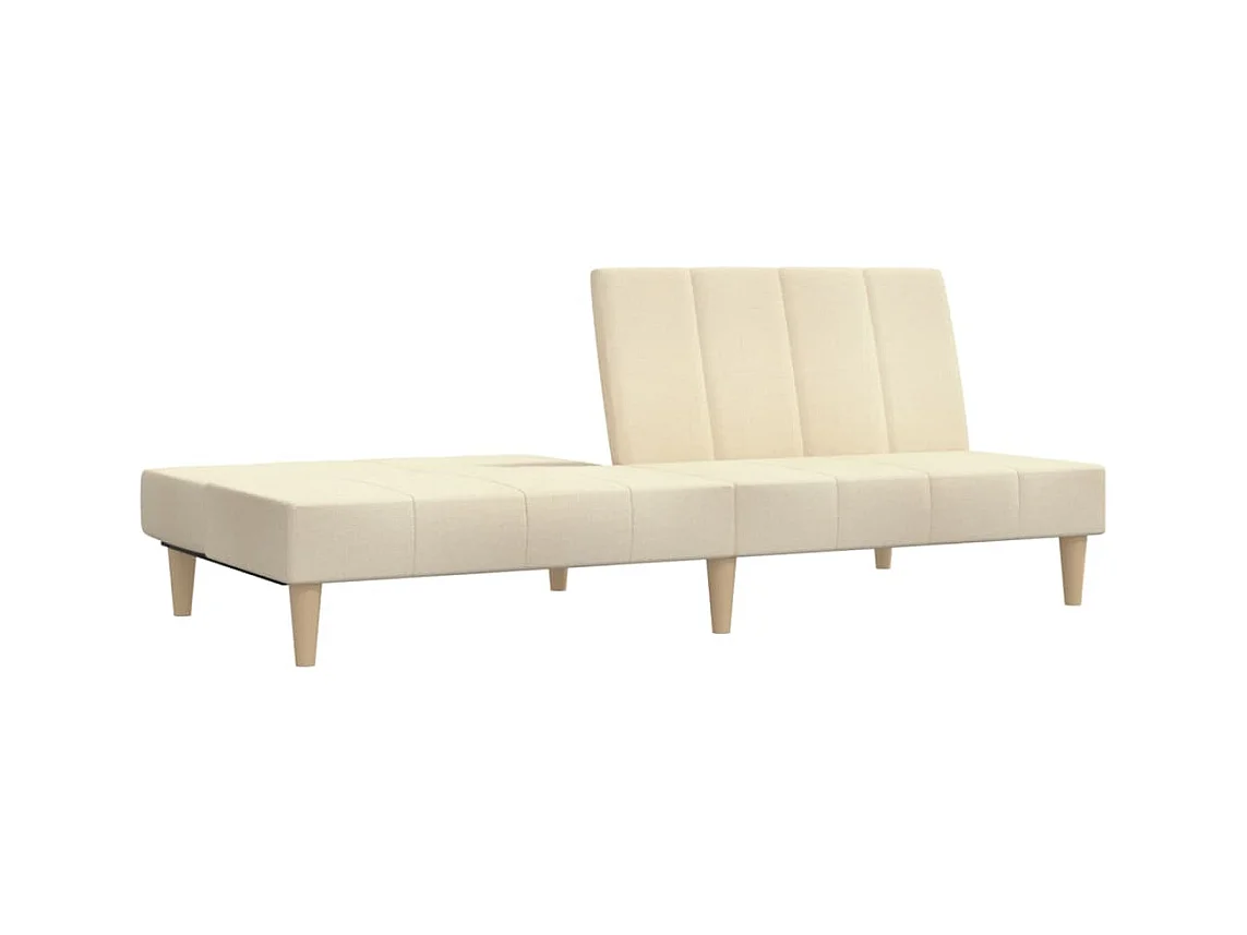 2-Sitzer-Schlafsofa aus cremefarbenem Stoff