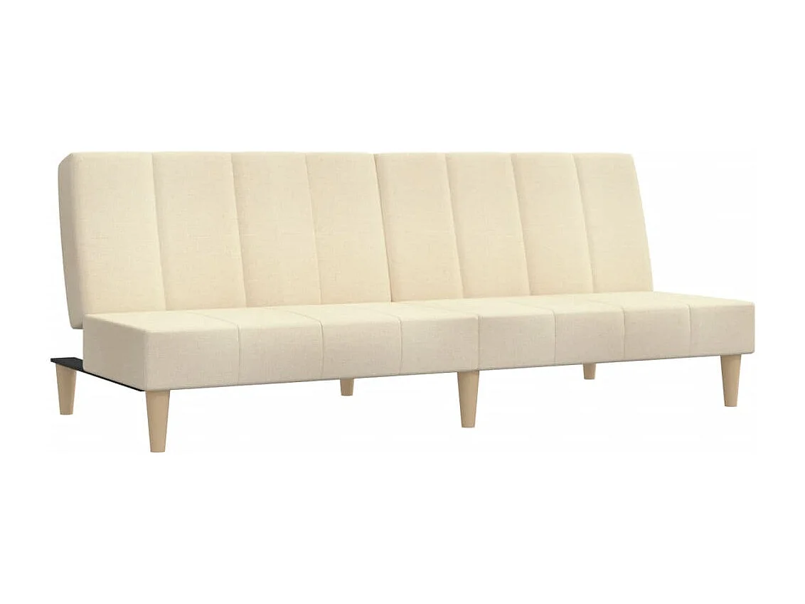 Sofá cama de 2 plazas de tela color crema