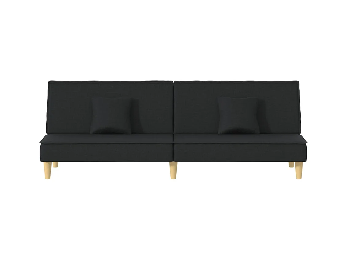 Zwarte stoffen slaapbank