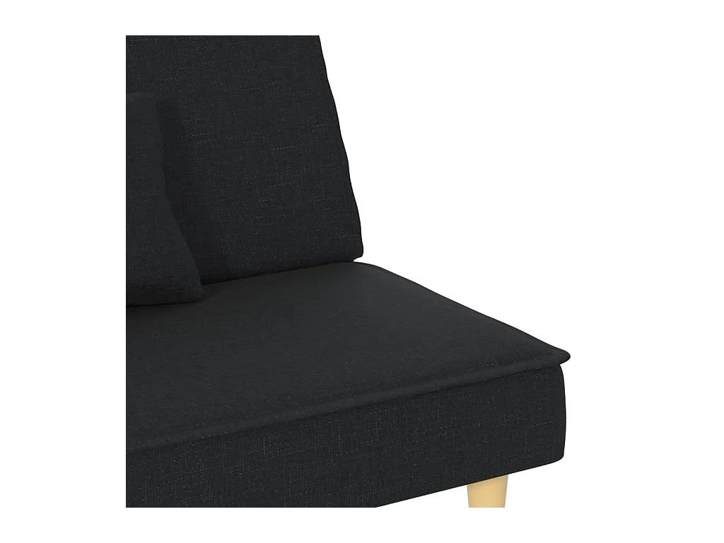 Zwarte stoffen slaapbank
