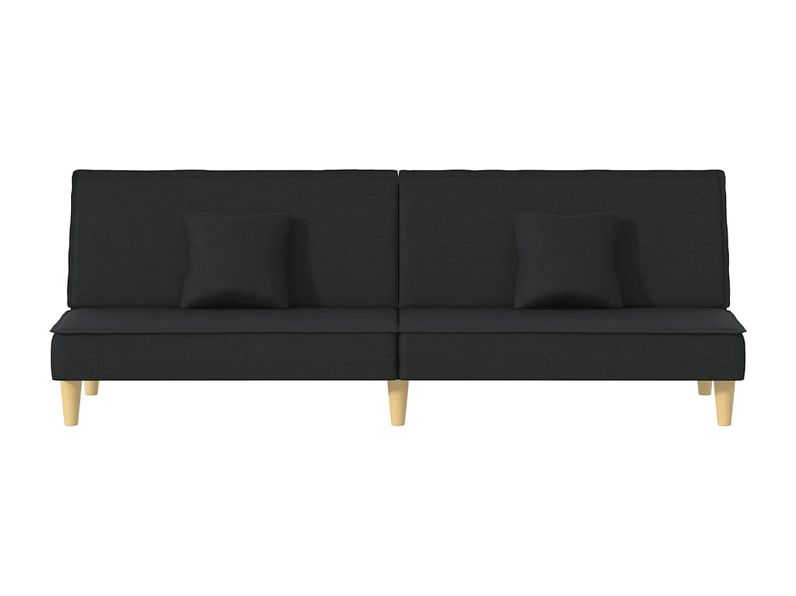 Sofá cama de tela negra