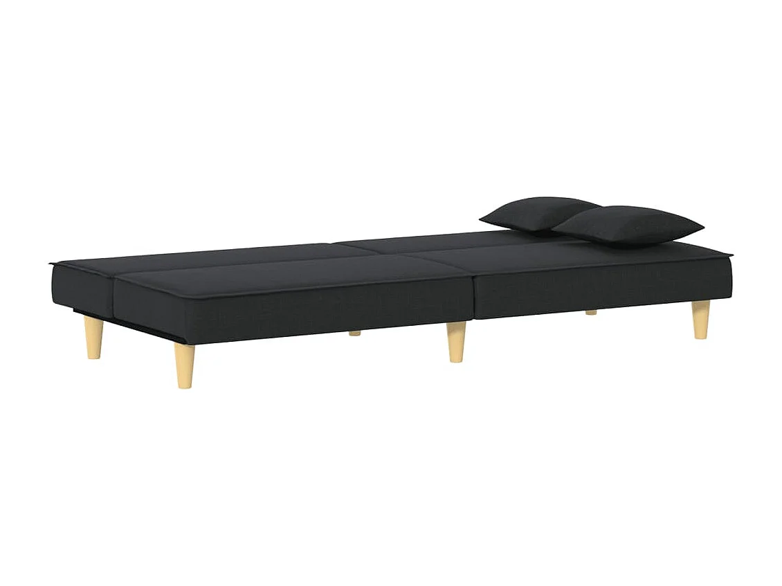Sofá cama de tela negra