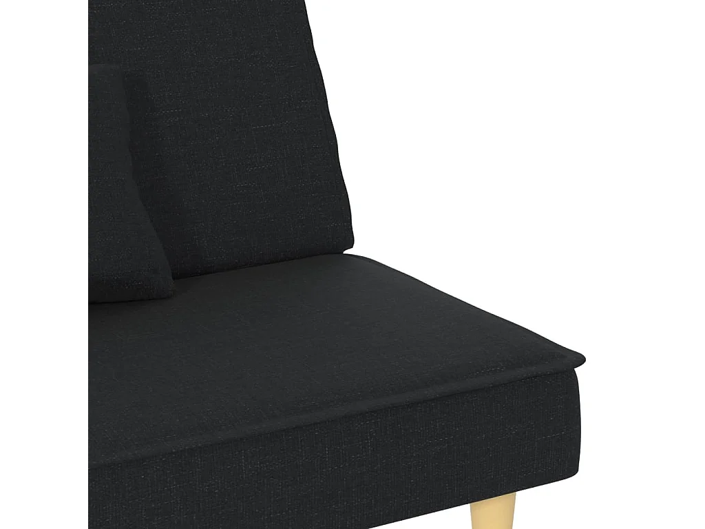 Sofá cama de tela negra