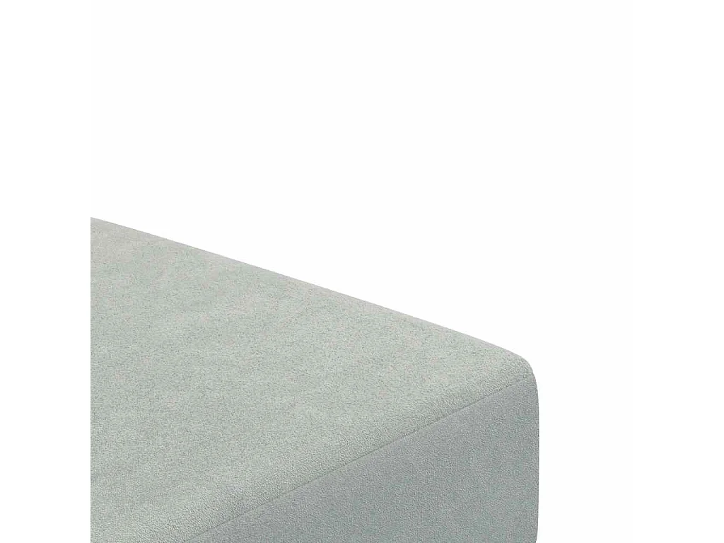 Sofá cama de 2 plazas con reposapiés de terciopelo gris claro