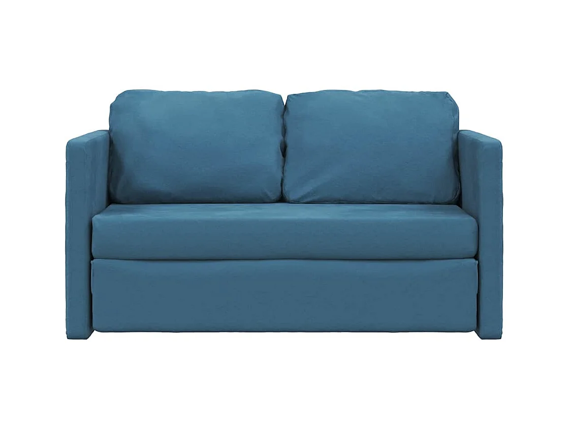 in 1 Schlafsofa blau 122x204x55 cm Samt