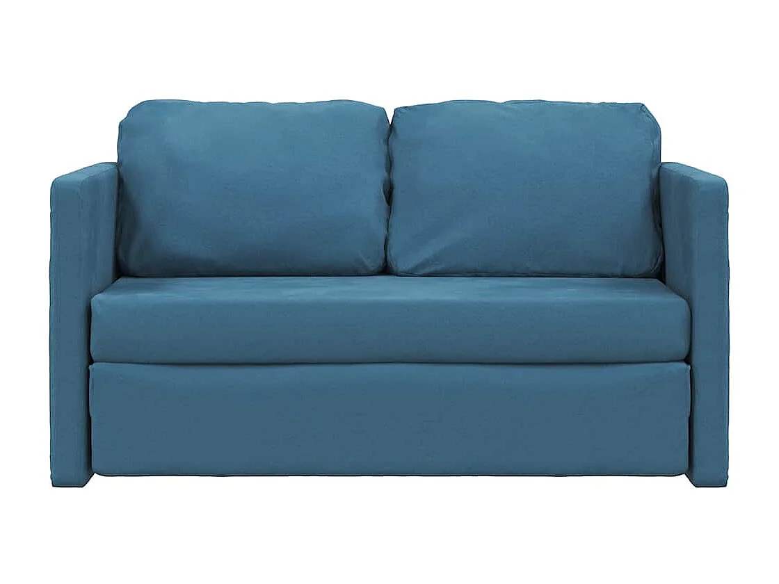 Sofá cama 2 en 1 azul 122x204x55 cm terciopelo