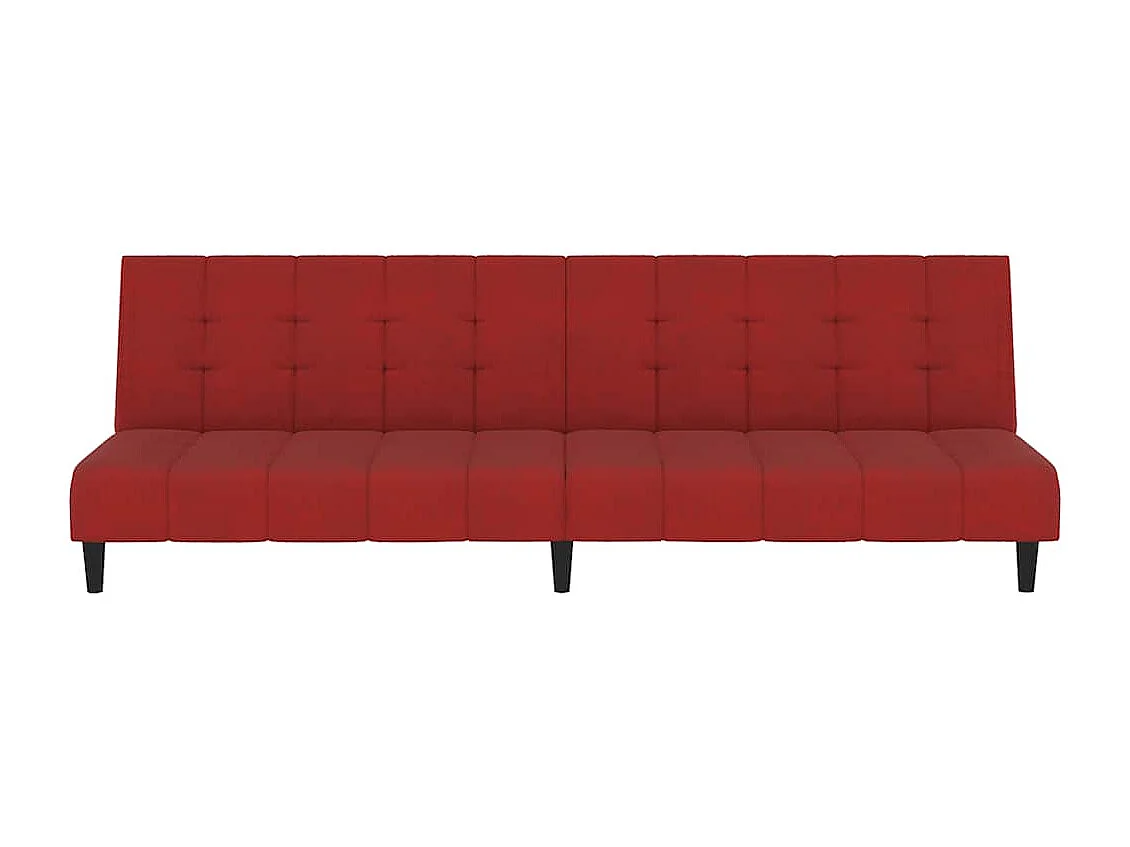 Bourgondisch rode fluwelen 2-zits slaapbank