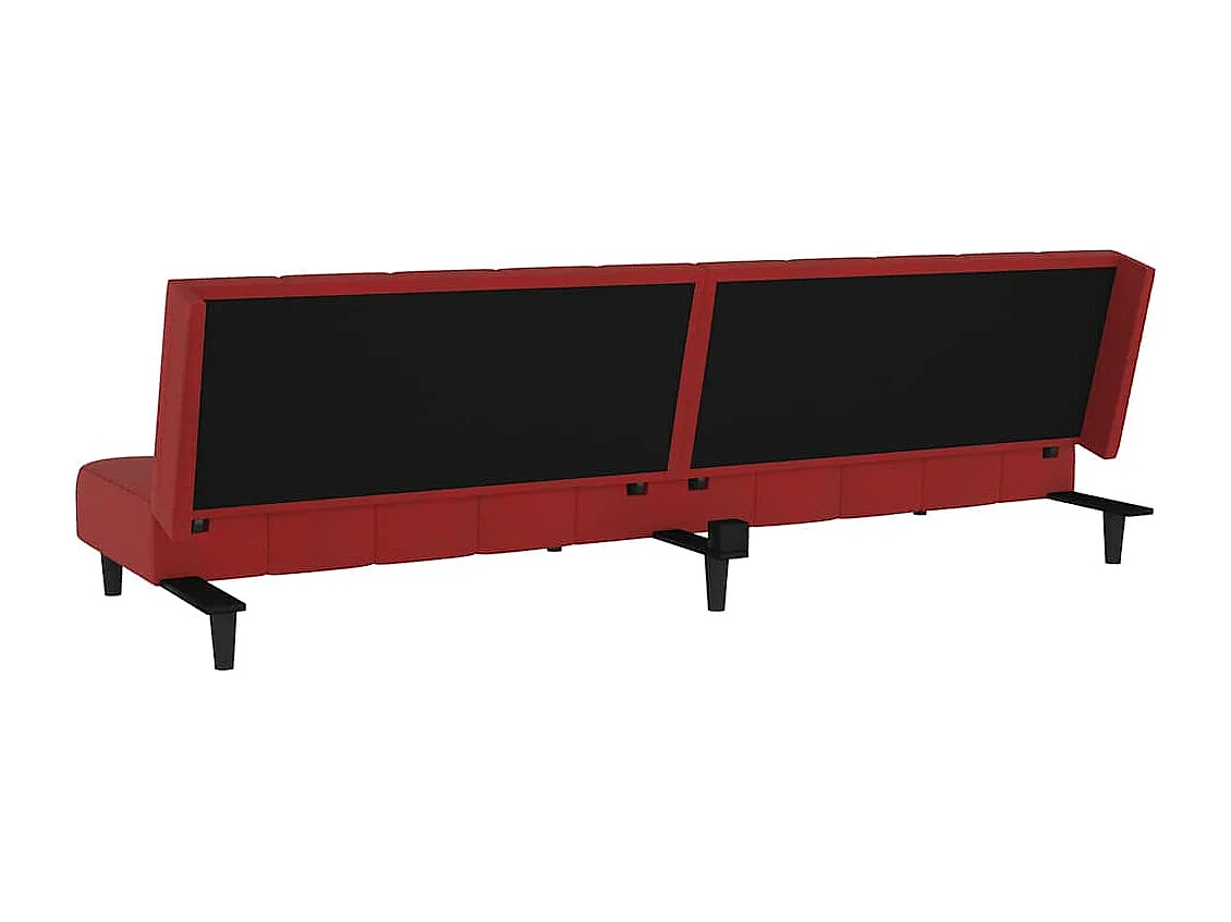 Bourgondisch rode fluwelen 2-zits slaapbank