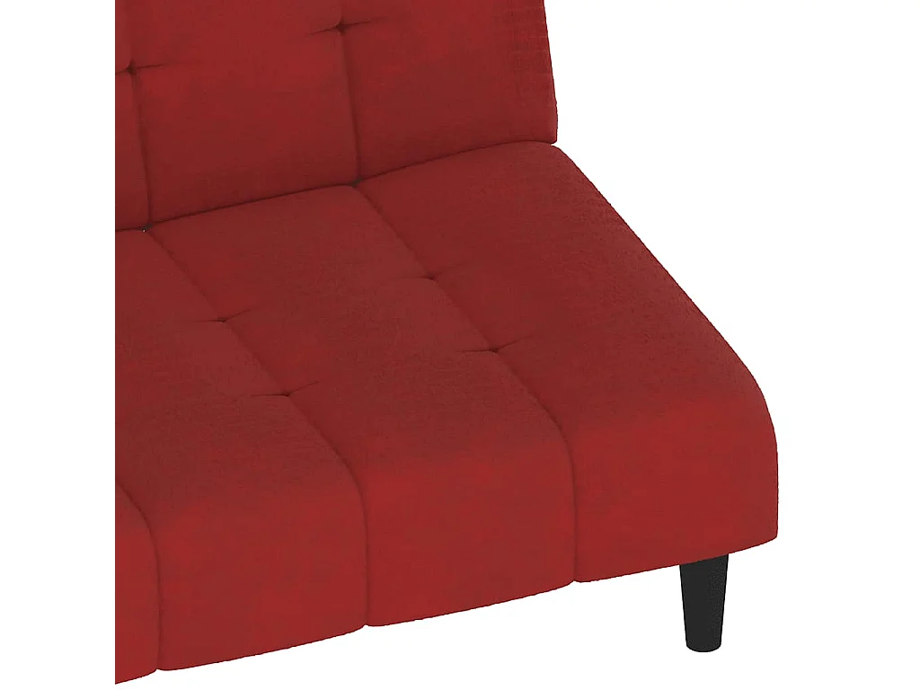Bourgondisch rode fluwelen 2-zits slaapbank