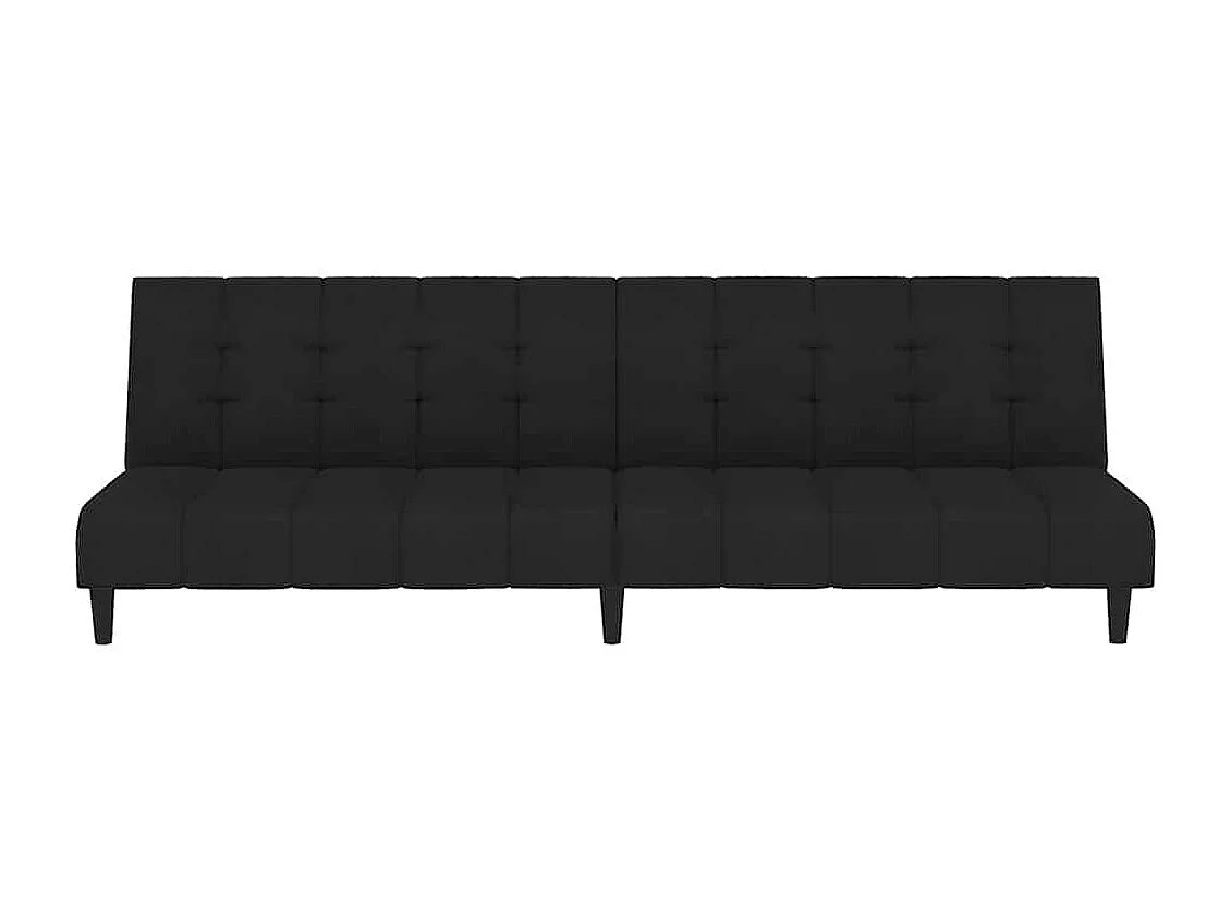 Sofá cama de 2 plazas de terciopelo negro