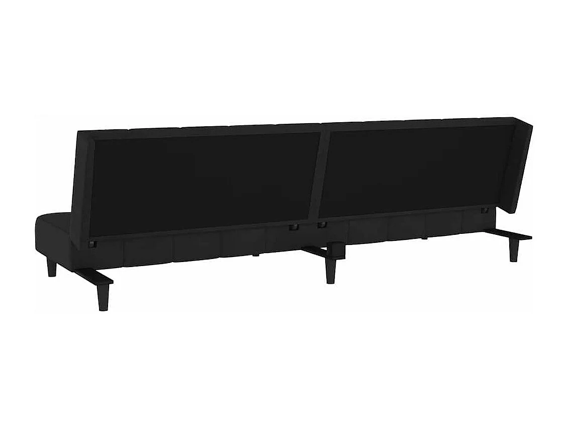 Sofá cama de 2 plazas de terciopelo negro