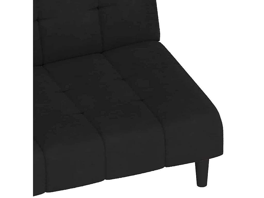Sofá cama de 2 plazas de terciopelo negro