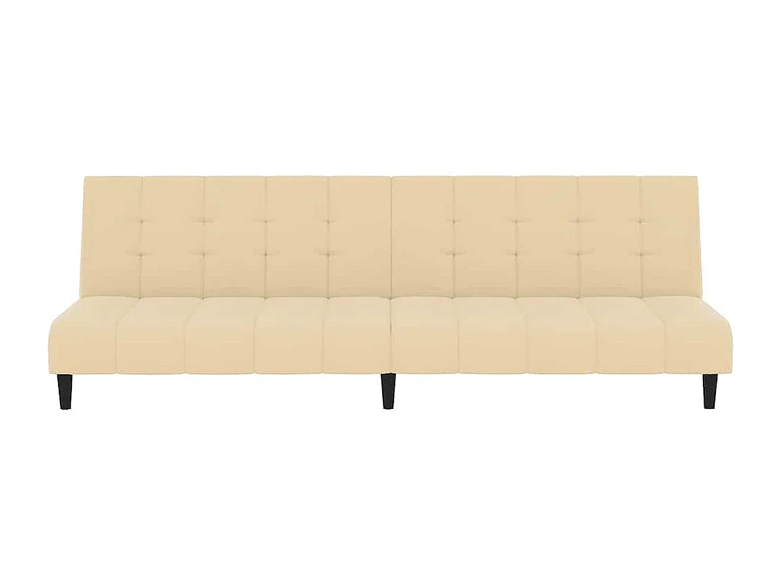 Sofá cama de 2 plazas de terciopelo color crema