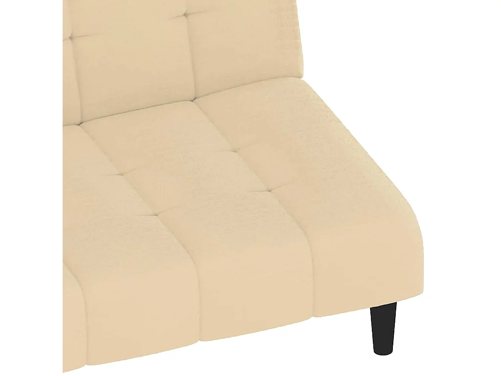 Sofá cama de 2 plazas de terciopelo color crema