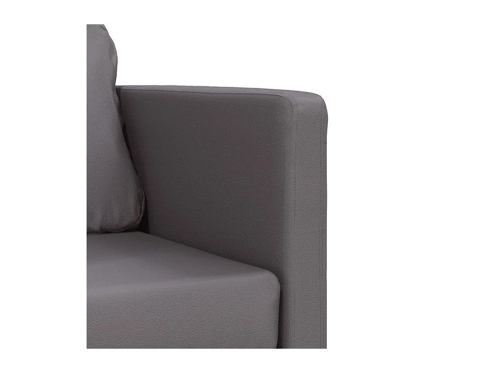 Divano letto 2 in 1 grigio 112x174x55 cm in similpelle