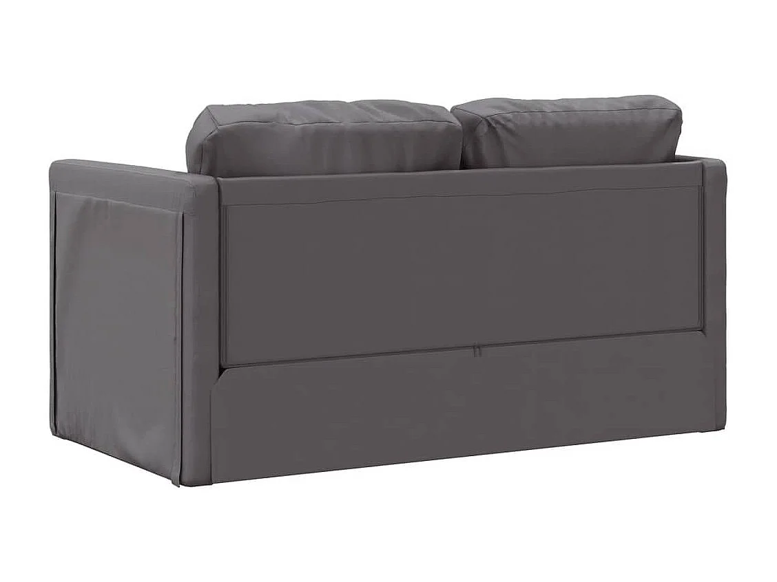 in 1 slaapbank grijs 112x174x55 cm kunstleer