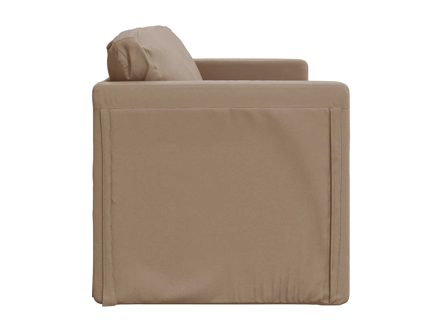 Sofá cama 2 en 1 capuchino 112x174x55 cm piel sintética