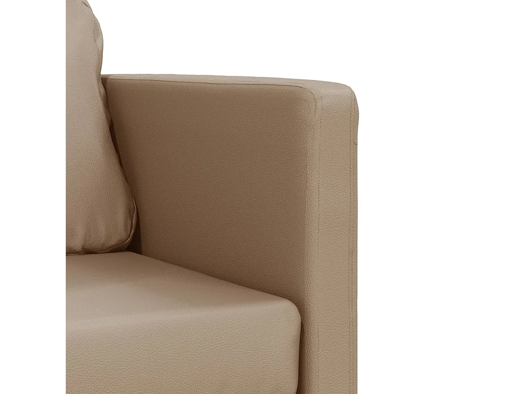 Sofá cama 2 en 1 capuchino 112x174x55 cm piel sintética