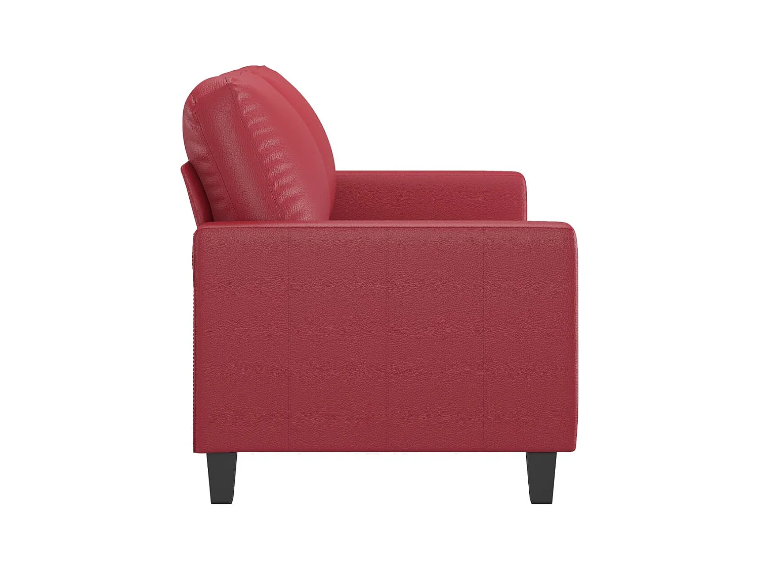 Divano 2 posti rosso bordeaux 120 cm in similpelle