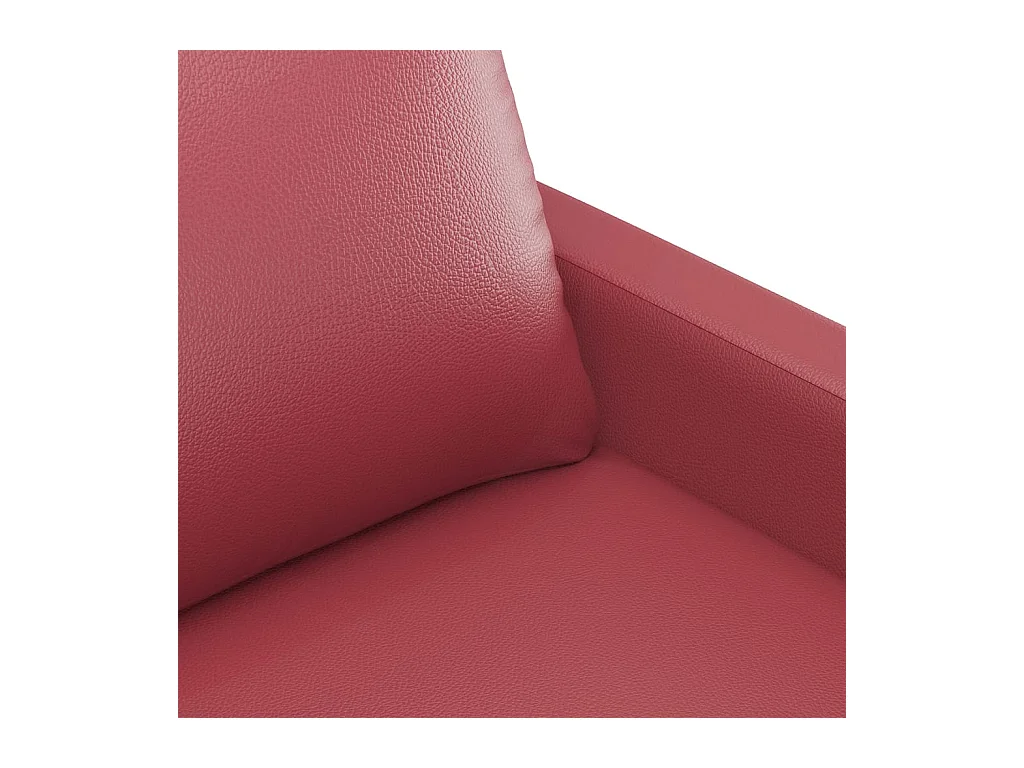 Divano 2 posti rosso bordeaux 120 cm in similpelle