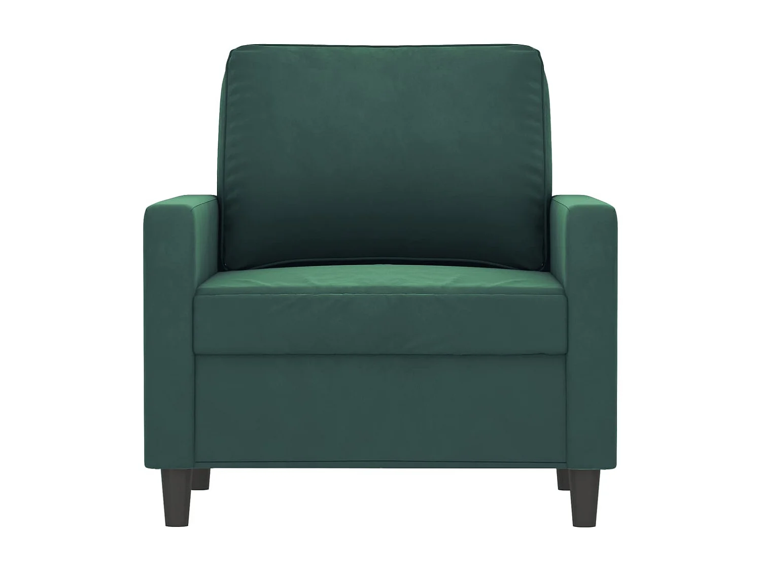 Sillón Verde Oscuro 60 cm Terciopelo