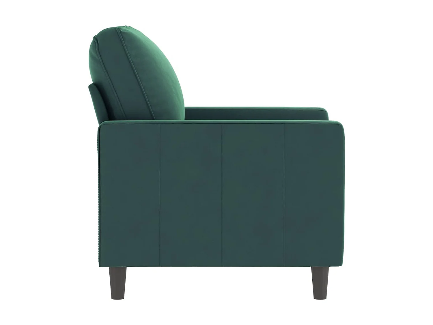 Sillón Verde Oscuro 60 cm Terciopelo