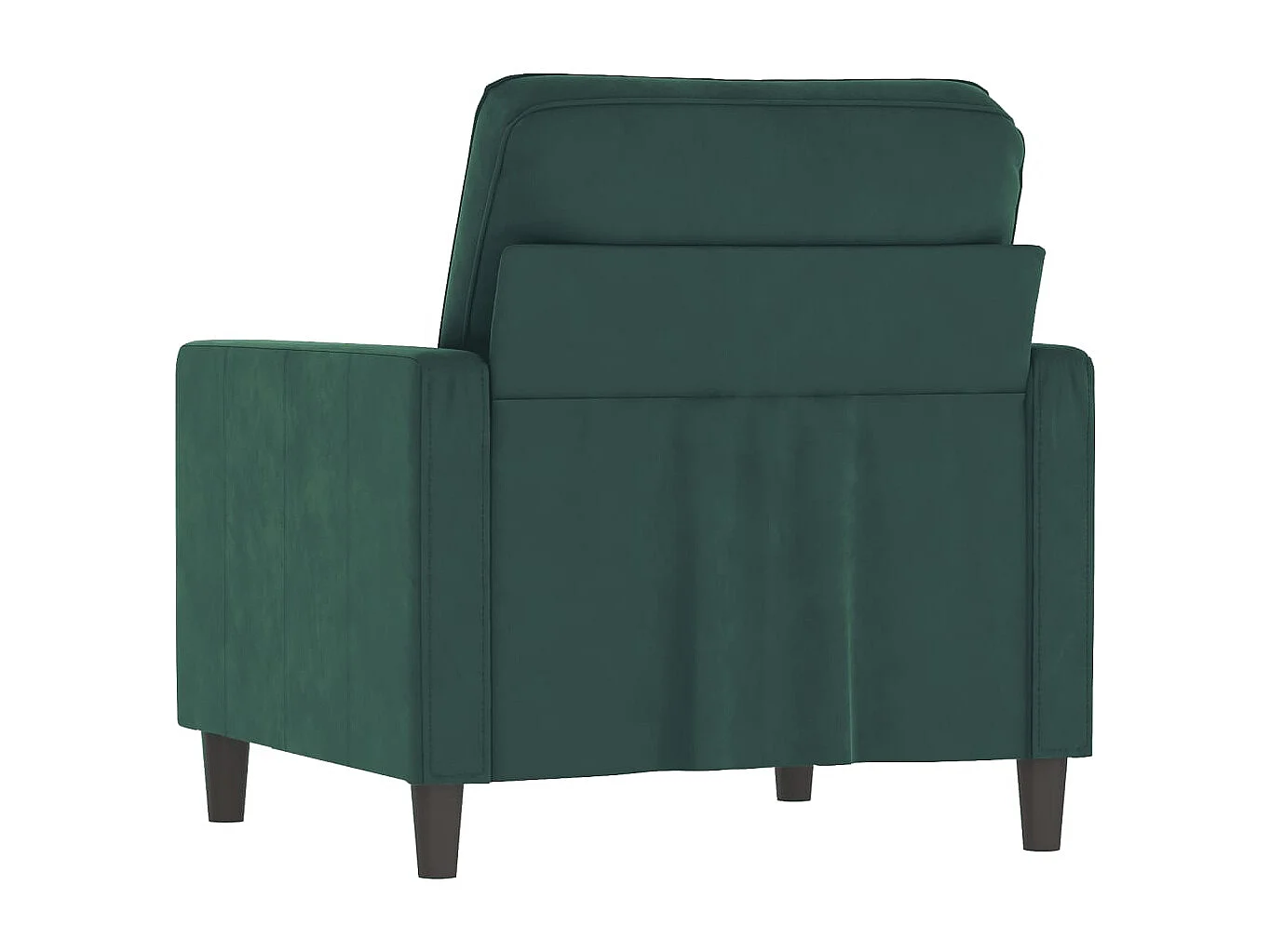 Sillón Verde Oscuro 60 cm Terciopelo