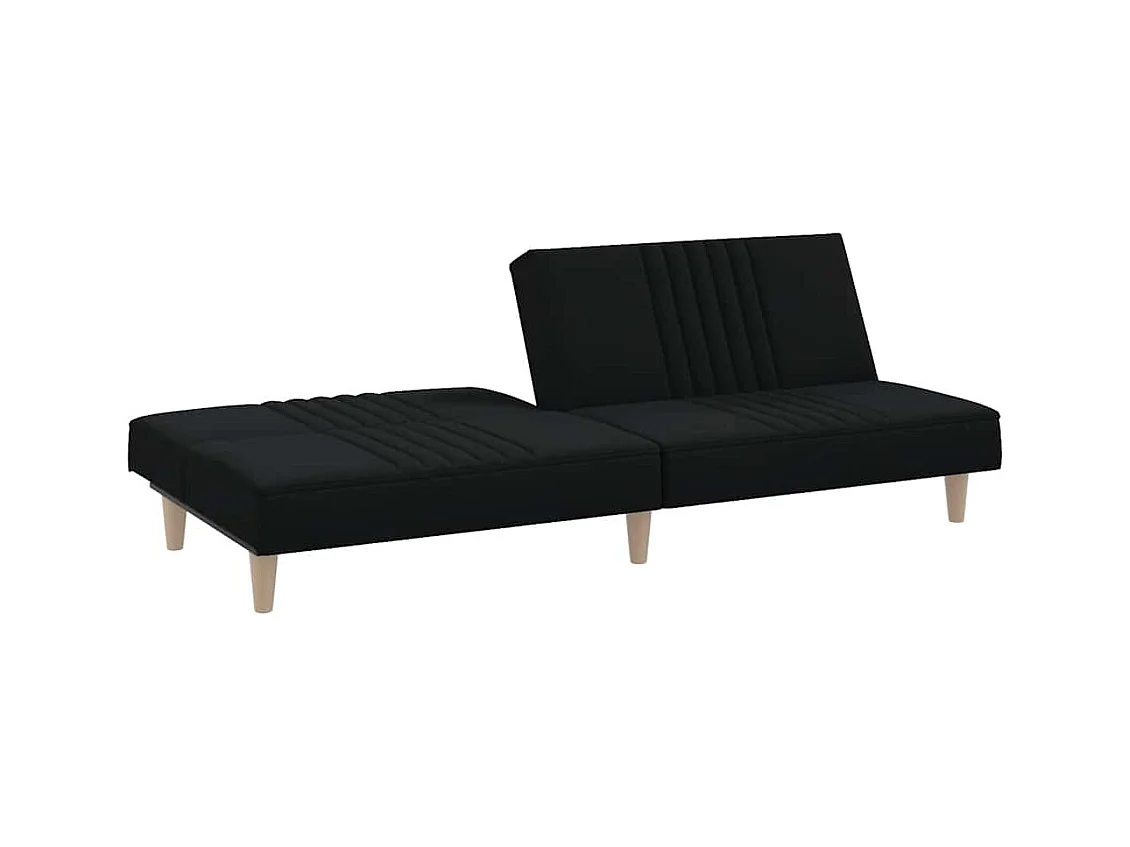 Sofá cama de tela negra