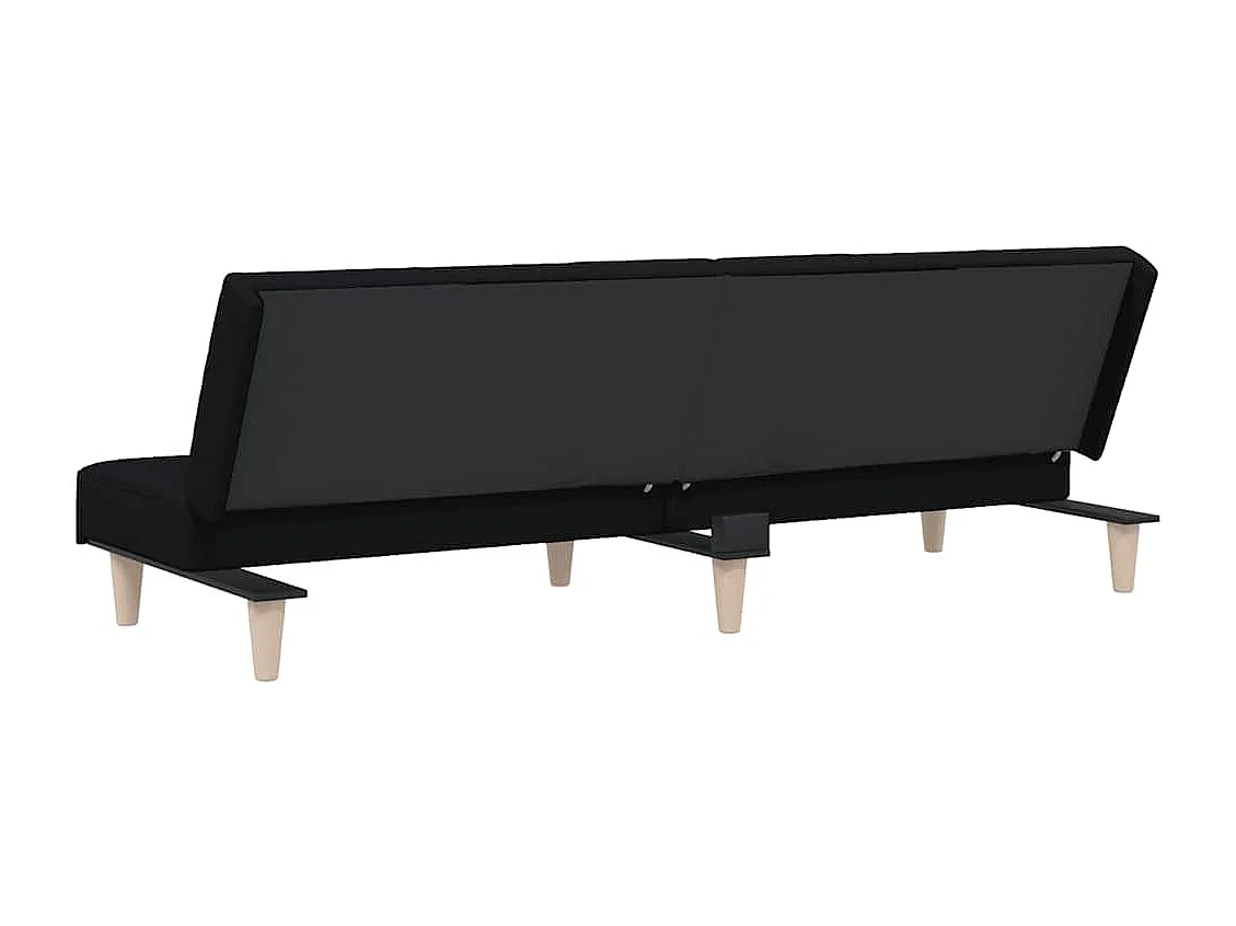 Sofá cama de tela negra