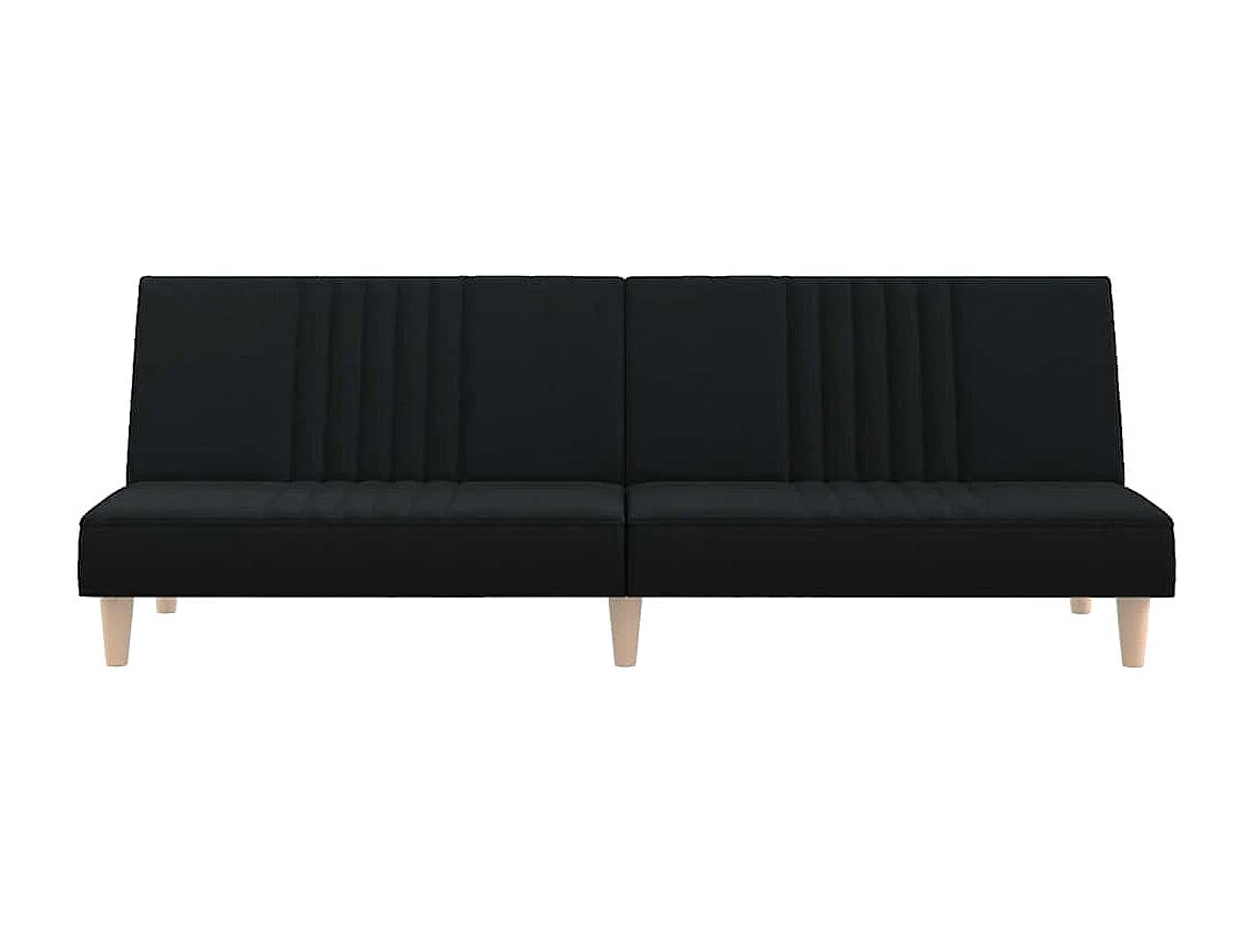 Sofá cama de tela negra