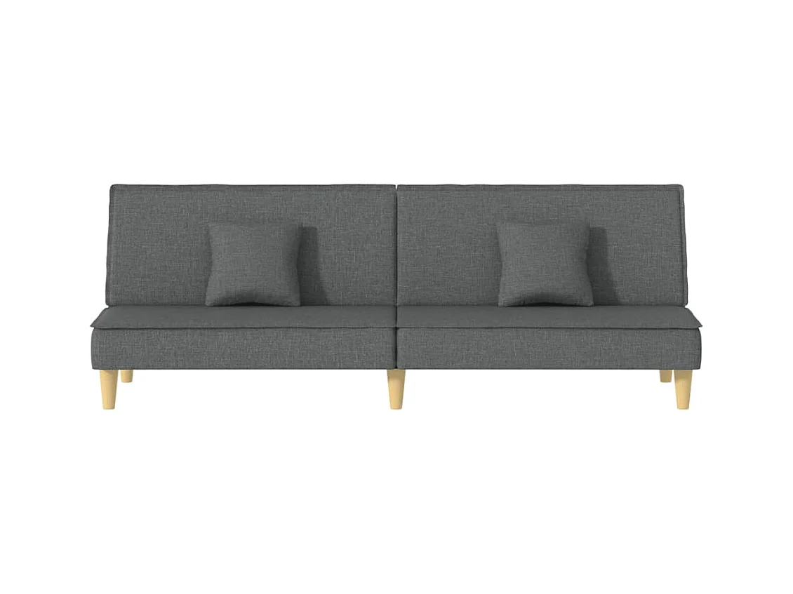 Donkergrijze stoffen slaapbank