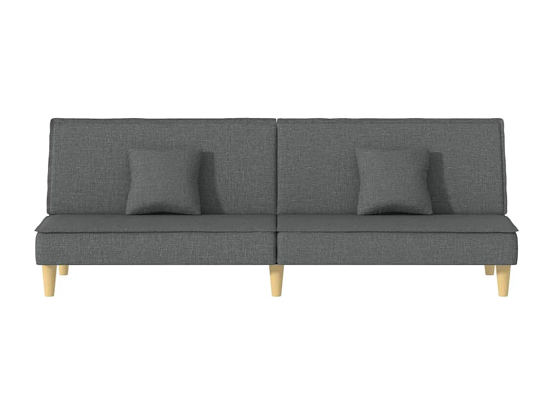 Sofá cama de tela gris oscuro