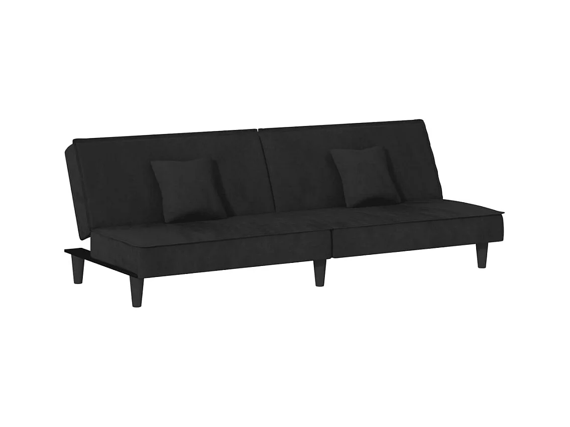 Sofá cama de terciopelo negro