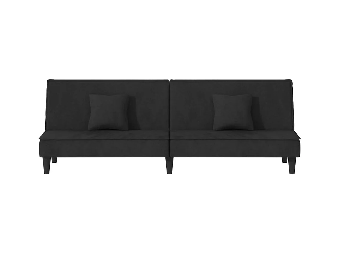 Sofá cama de terciopelo negro